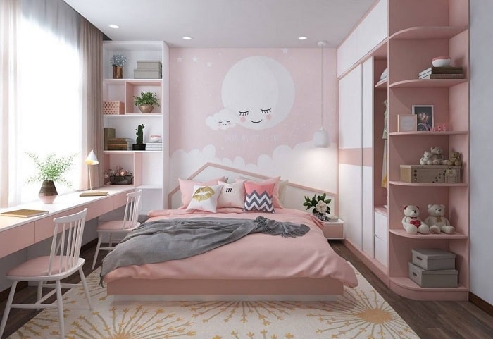 decor phòng ngủ nhỏ bằng cách tận dụng ánh sáng