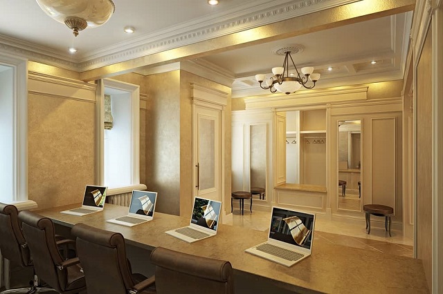 Mẫu thiết kế nội thất văn phòng dựa vào không gian