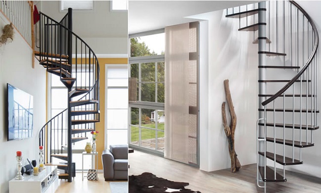 Những mẫu thiết kế phòng khách nhà ống 5m có cầu thang  hiện đại