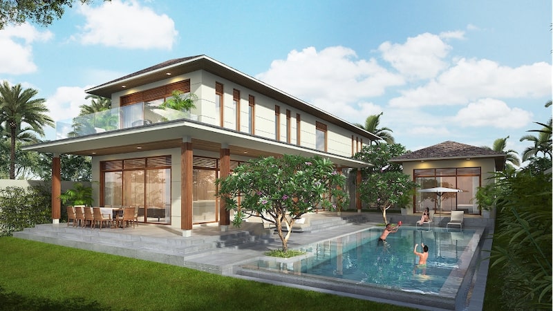 Thiết kế biệt thự nhà vườn phù hợp với khí hậu nhiệt đới gió mùa của Việt Nam