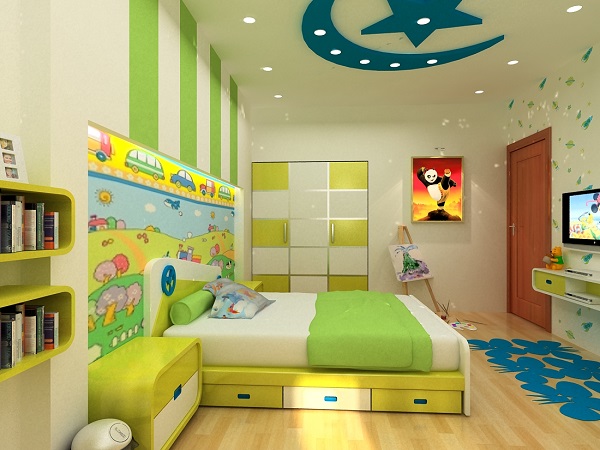 trần thạch cao phòng ngủ trẻ em 13