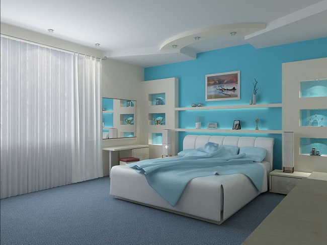 phòng ngủ đẹp màu xanh 8